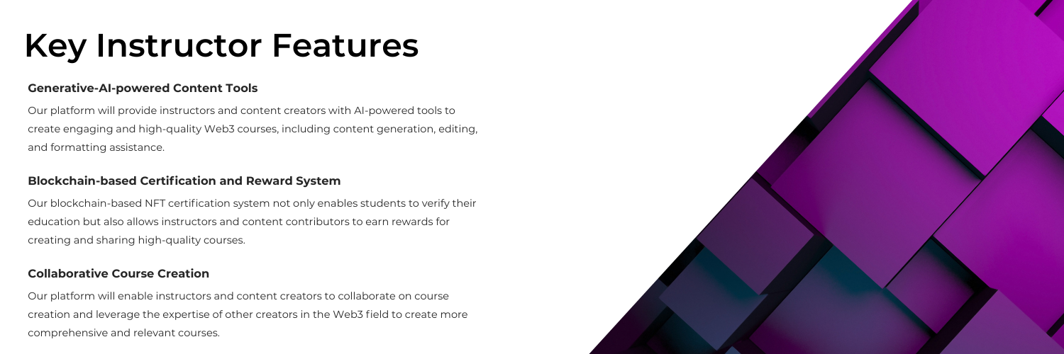 Key Instructor Features